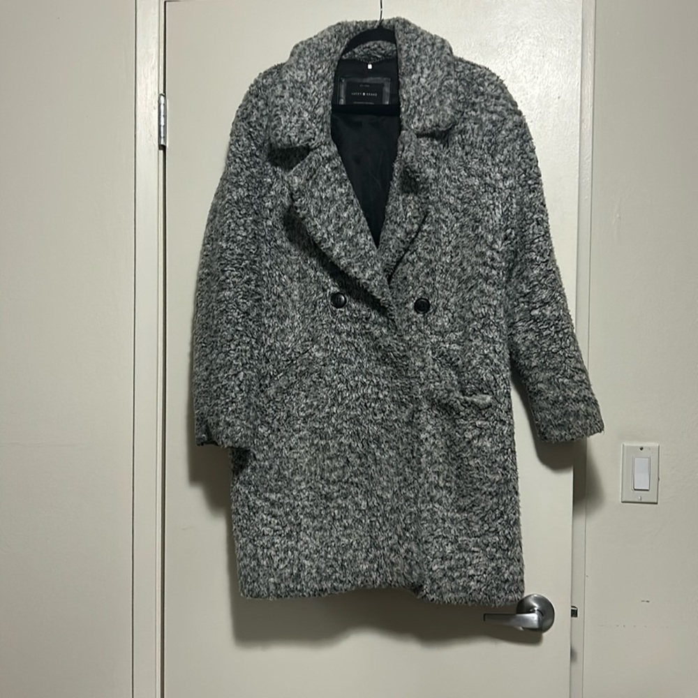 Lucky brand long teddy coat